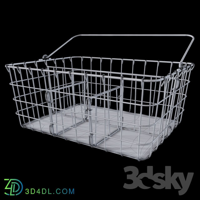 Other decorative objects - Wire basket with handle