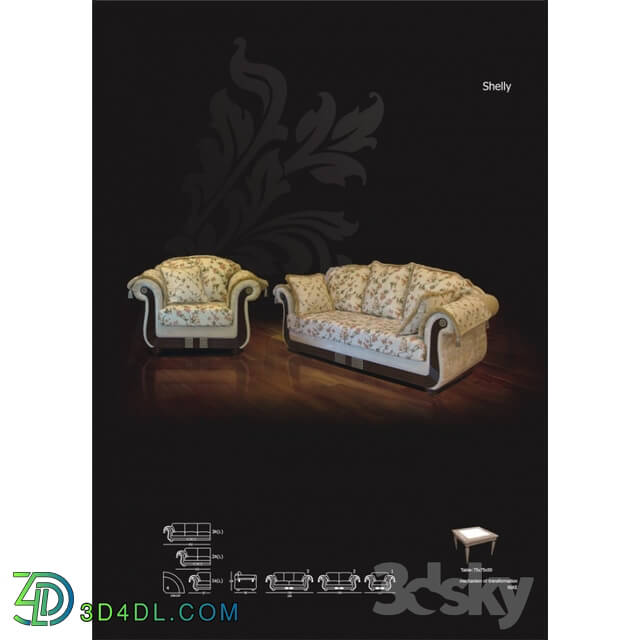 Sofa - Sofa and armchair _Shelley_