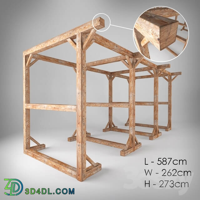 Other decorative objects - Wooden design of beam