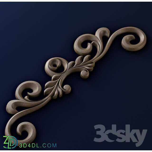 Decorative plaster - The pattern carved