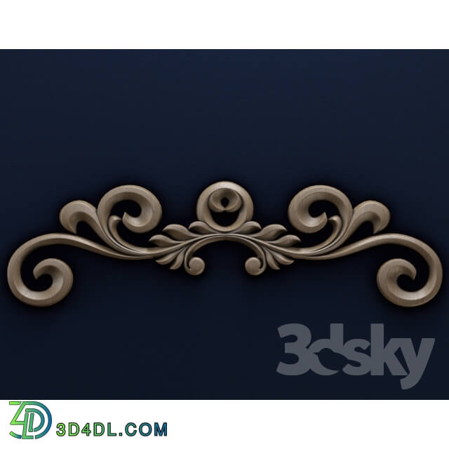 Decorative plaster - The pattern carved