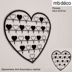 Other decorative objects - holder for jewelry mb deco heart 