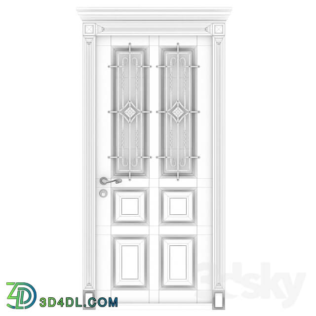 Doors - Entrance door with wrought-iron grille