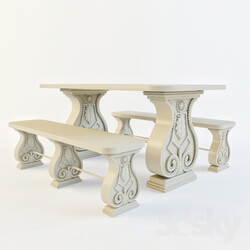 Other architectural elements - Bench _ table 