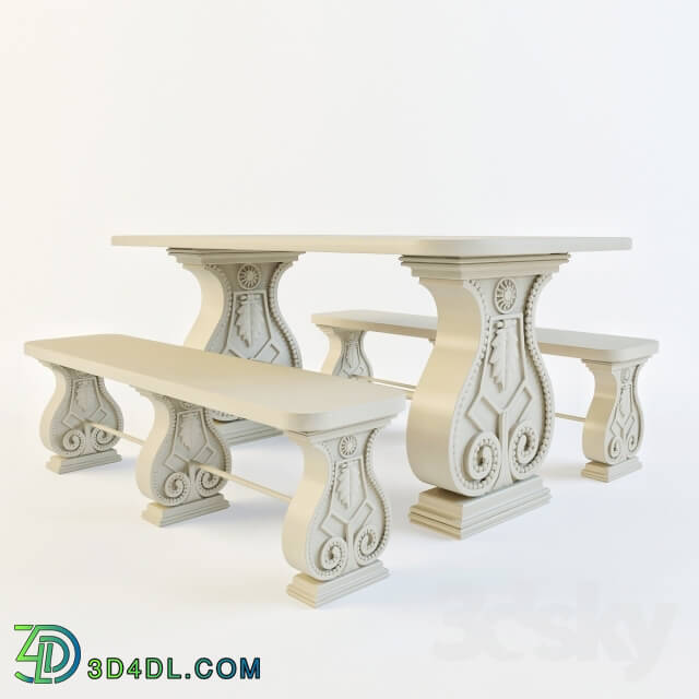 Other architectural elements - Bench _ table