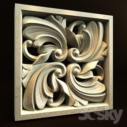 Decorative plaster - Bali Carving ornament 019 