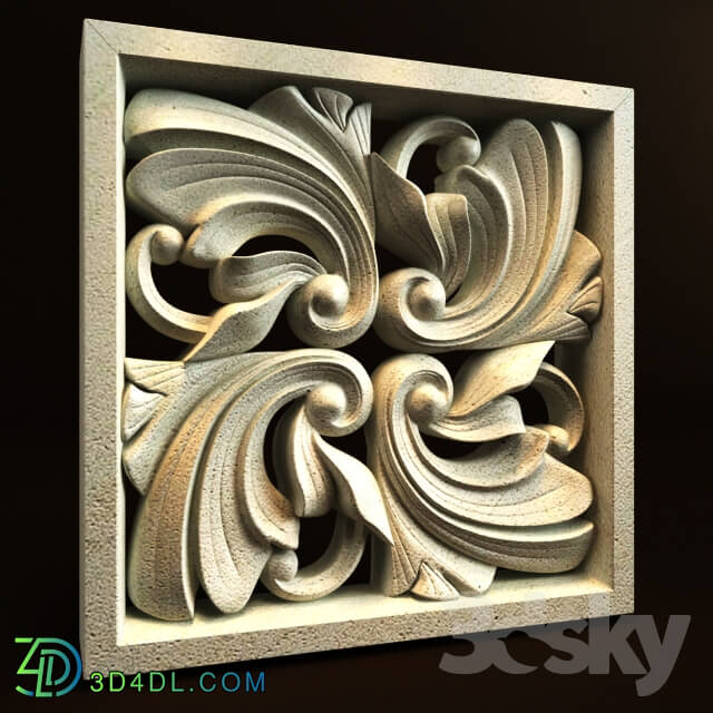 Decorative plaster - Bali Carving ornament 019