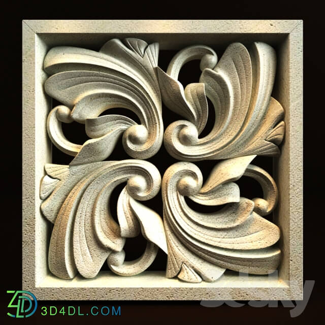 Decorative plaster - Bali Carving ornament 019