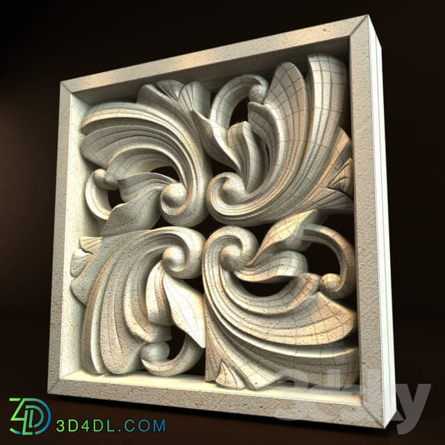 Decorative plaster - Bali Carving ornament 019