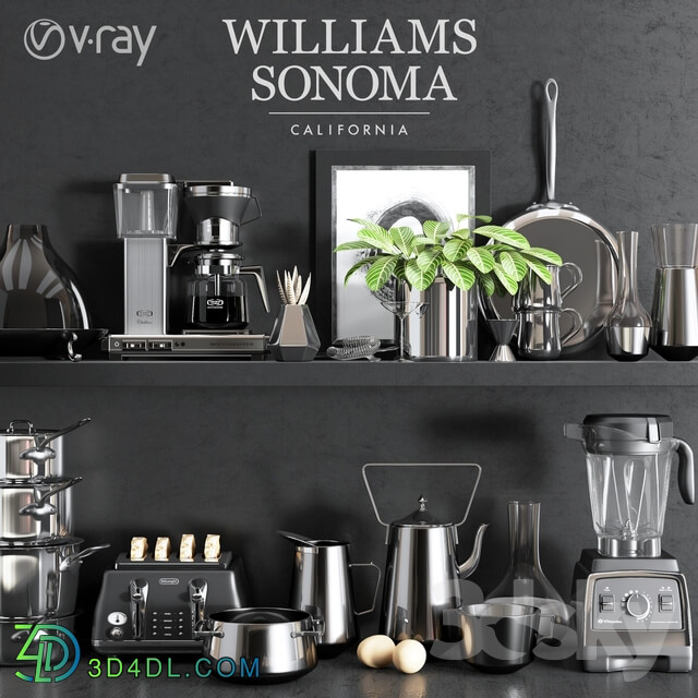 Other kitchen accessories - Williams Sonoma Chrome Set