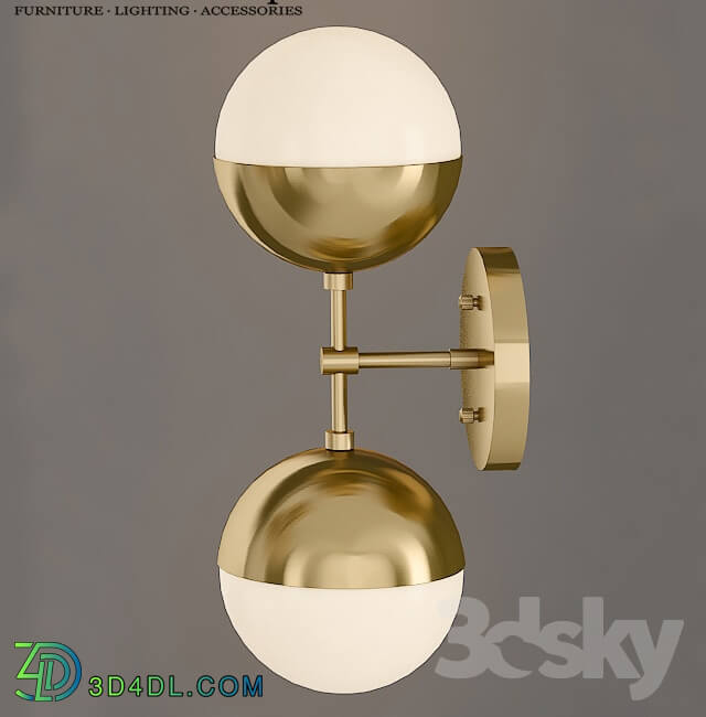 Wall light - Sconce Copper Light Bra Duos Brass