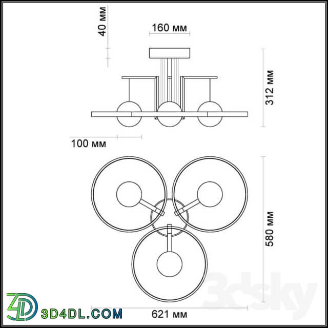 Ceiling light - Chandelier for ceiling ODEON LIGHT 4031 _ 40CL LOND