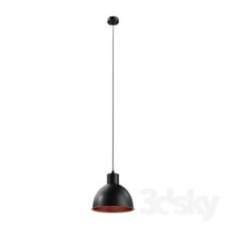 Ceiling light - 49238 Suspension TRURO 1_ 1х60W _E27__ Ø210_ steel_ black_ copper 