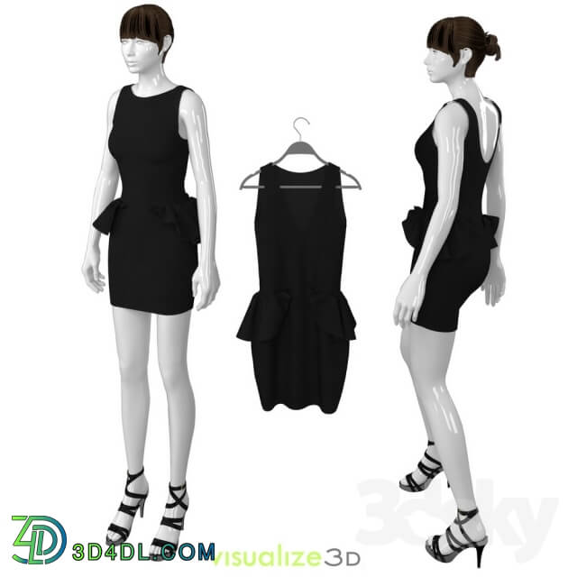 Clothes and shoes - Mannequin with black dress