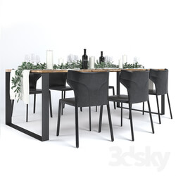 Table _ Chair - Natuzzi Pi Greco Dinning 