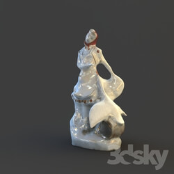 Sculpture - porcelain figurine _quot_Girl and the Swan_quot_ 