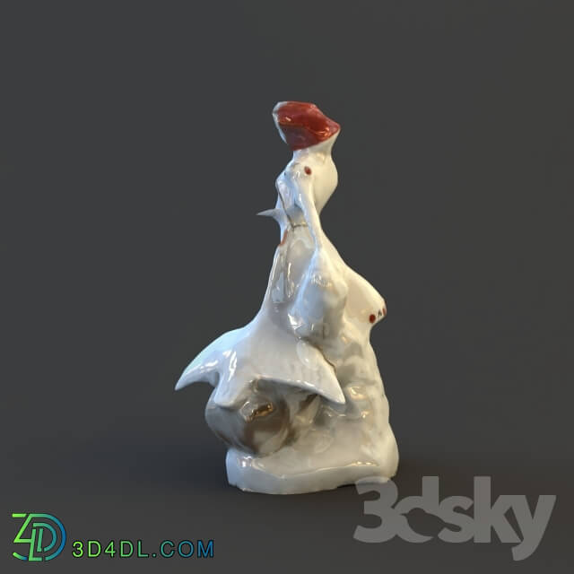 Sculpture - porcelain figurine _quot_Girl and the Swan_quot_