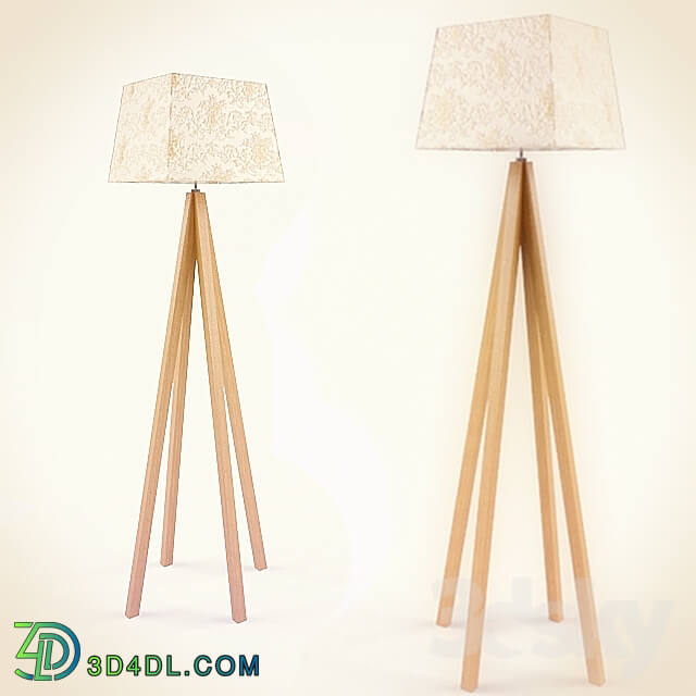 Floor lamp - Wooden floor lamp