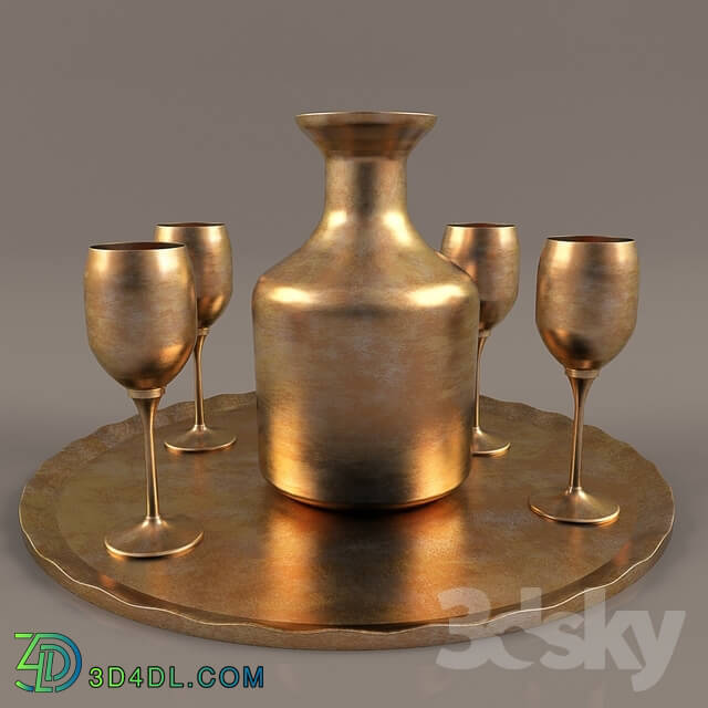 Tableware - PITCHER _ GLASS golden