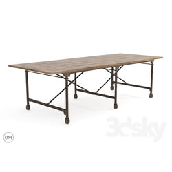 Table - Vintage wood table 106 _ metall __ 8831-0004 L 