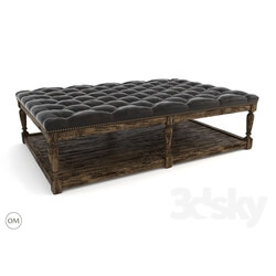 Other soft seating - Tufted leather ottoman coffee 7801-0003 VL 