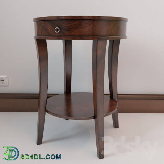 Table - Classic wooden round table Morelato Tavolino Biedermeier