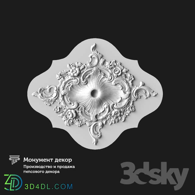 Decorative plaster - OM Mortise socket PBT 07