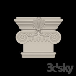 Decorative plaster - Carved capital 