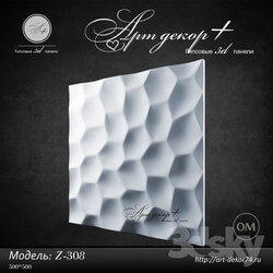 3D panel - Gypsum 3d panel Z-308 from Artdekor 