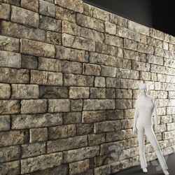 Other architectural elements - Stone wall sandstone 3x7_5 m 