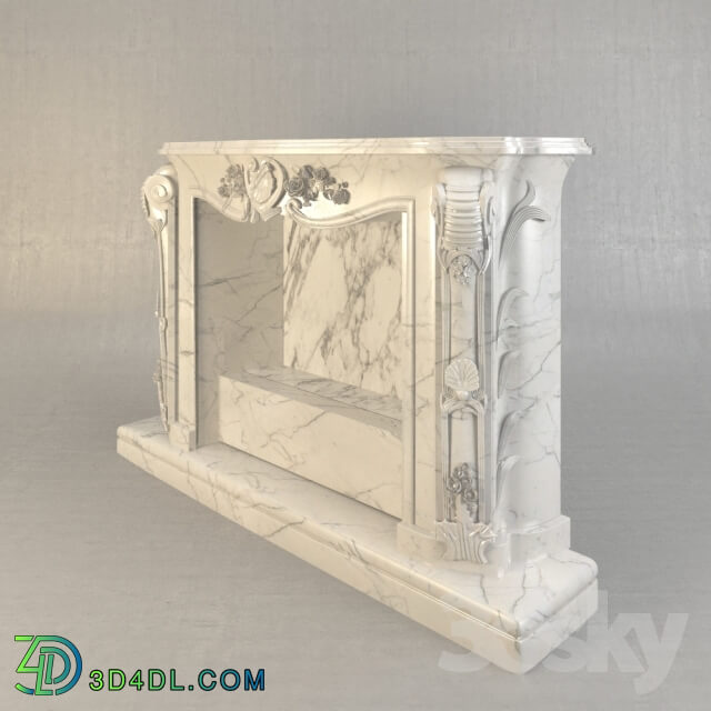 Fireplace - The classic white marble fireplace