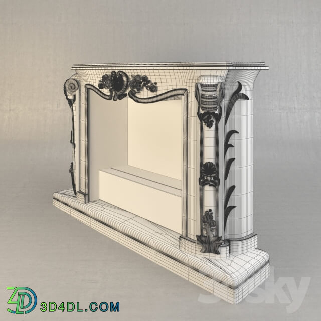 Fireplace - The classic white marble fireplace