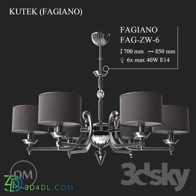 Ceiling light - KUTEK _FAGIANO_ FAG-ZW-6