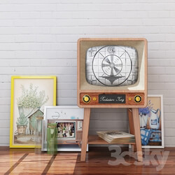 Decorative set - Retro TV 