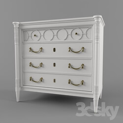 Sideboard _ Chest of drawer - Charleston Regency-King Charles Bachelor__39_s Chest in Ropemaker__39_s White 