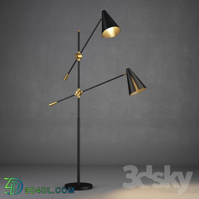 Floor lamp - GRAMERCY HOME - OSTER DOUBLE FLOOR LAMP FL041-2-ABG