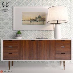 Sideboard _ Chest of drawer - SIENA 4 Cabinet by Organic Modernism _ Decor set 