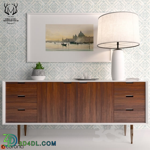 Sideboard _ Chest of drawer - SIENA 4 Cabinet by Organic Modernism _ Decor set