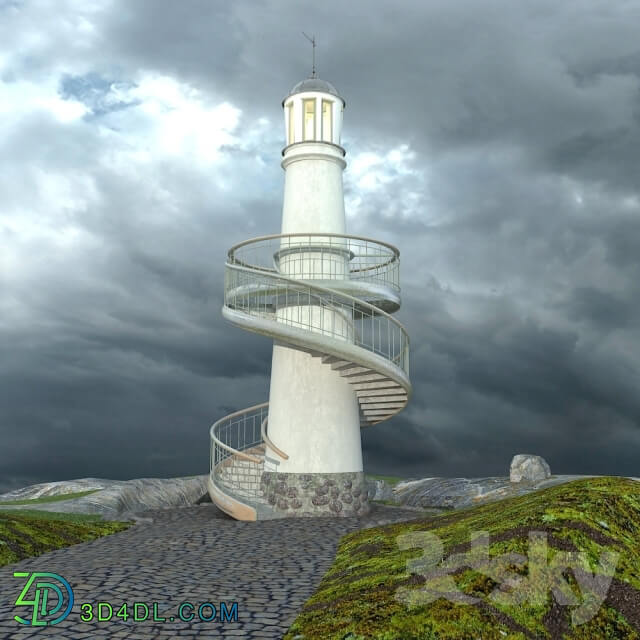 Building - Lighthouse on a cliff