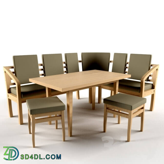 Table _ Chair - Modern Kitchen Area