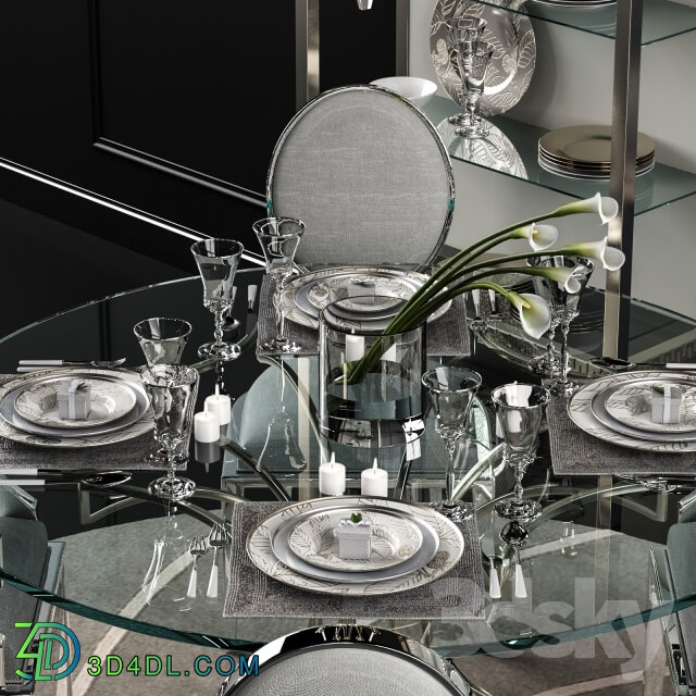 Table _ Chair - Miramont Round Dining Table _Bernhardt_