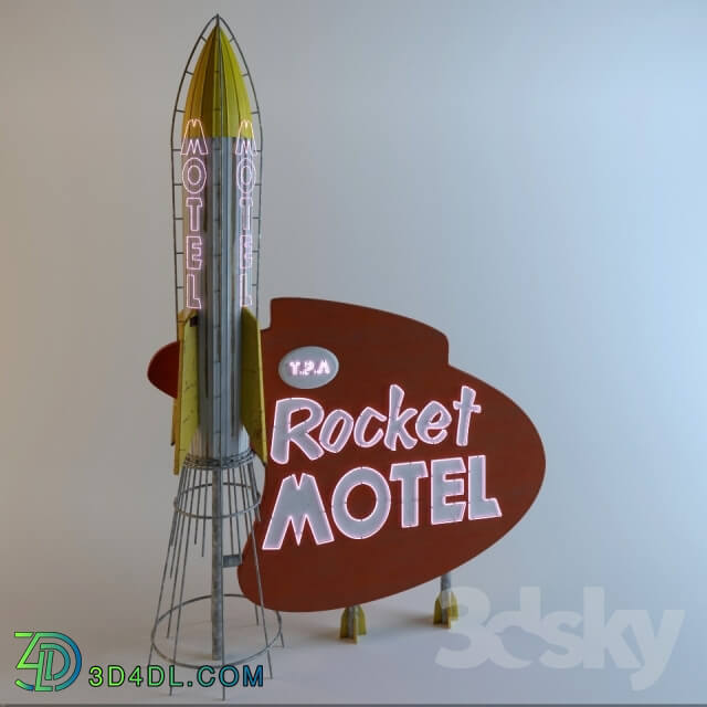 Other architectural elements - Rocket Motel Sign