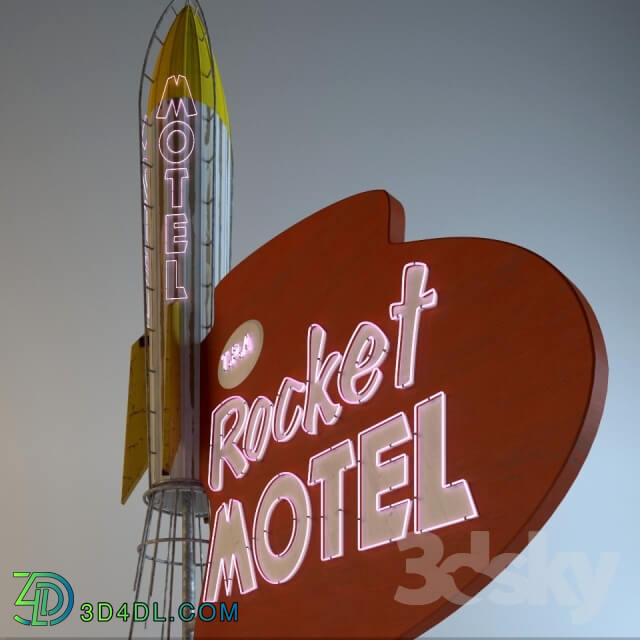 Other architectural elements - Rocket Motel Sign