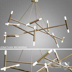 Ceiling light - Le Pentagone Chandelier by Jonathan Browning 