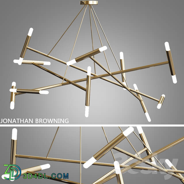 Ceiling light - Le Pentagone Chandelier by Jonathan Browning