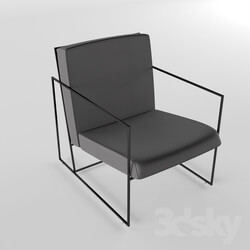 Arm chair - Armchair on a metal frame 