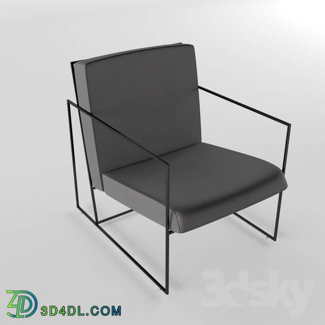 Arm chair - Armchair on a metal frame