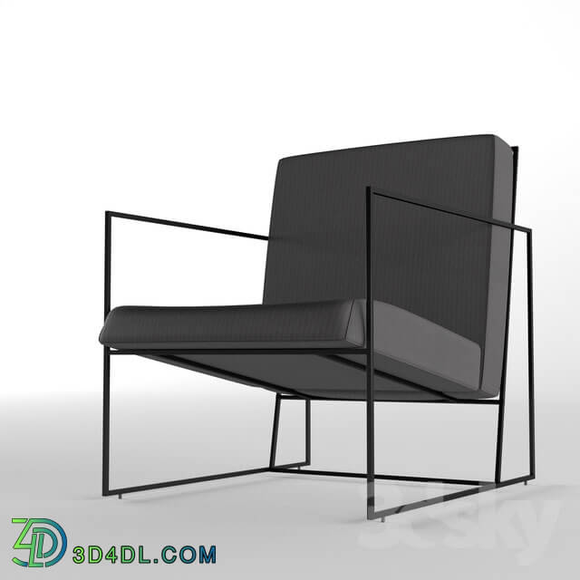 Arm chair - Armchair on a metal frame