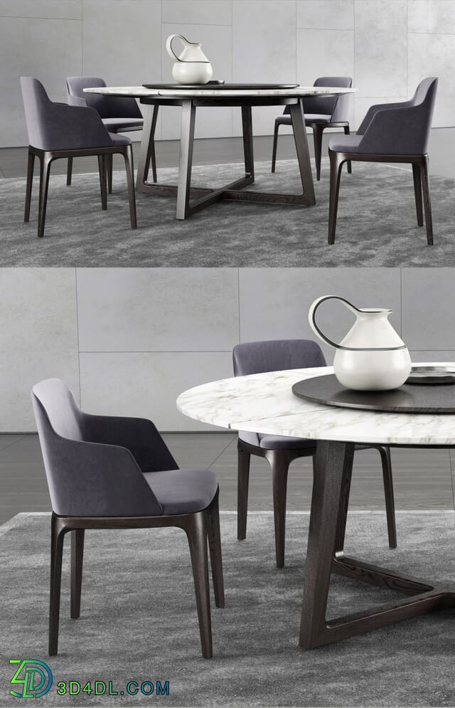 Table _ Chair - Poliform Concorde Table _ Grace Chair 2
