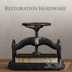 Other decorative objects - RH _ CAST IRON BOOK PRESS 